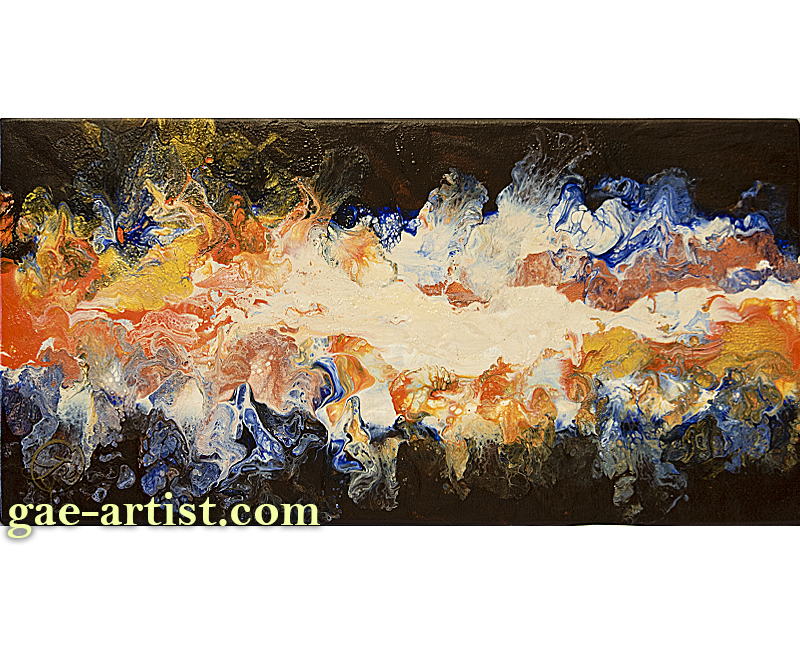 Abstract acrylic painting